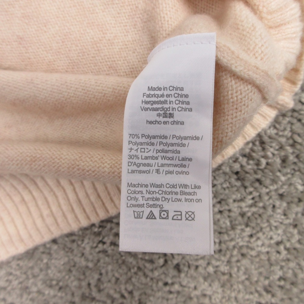 J Crew Sweater Mens XL Beige Cream Knit Crew Neck Pullover Knit Wool Blend - Picture 3 of 7